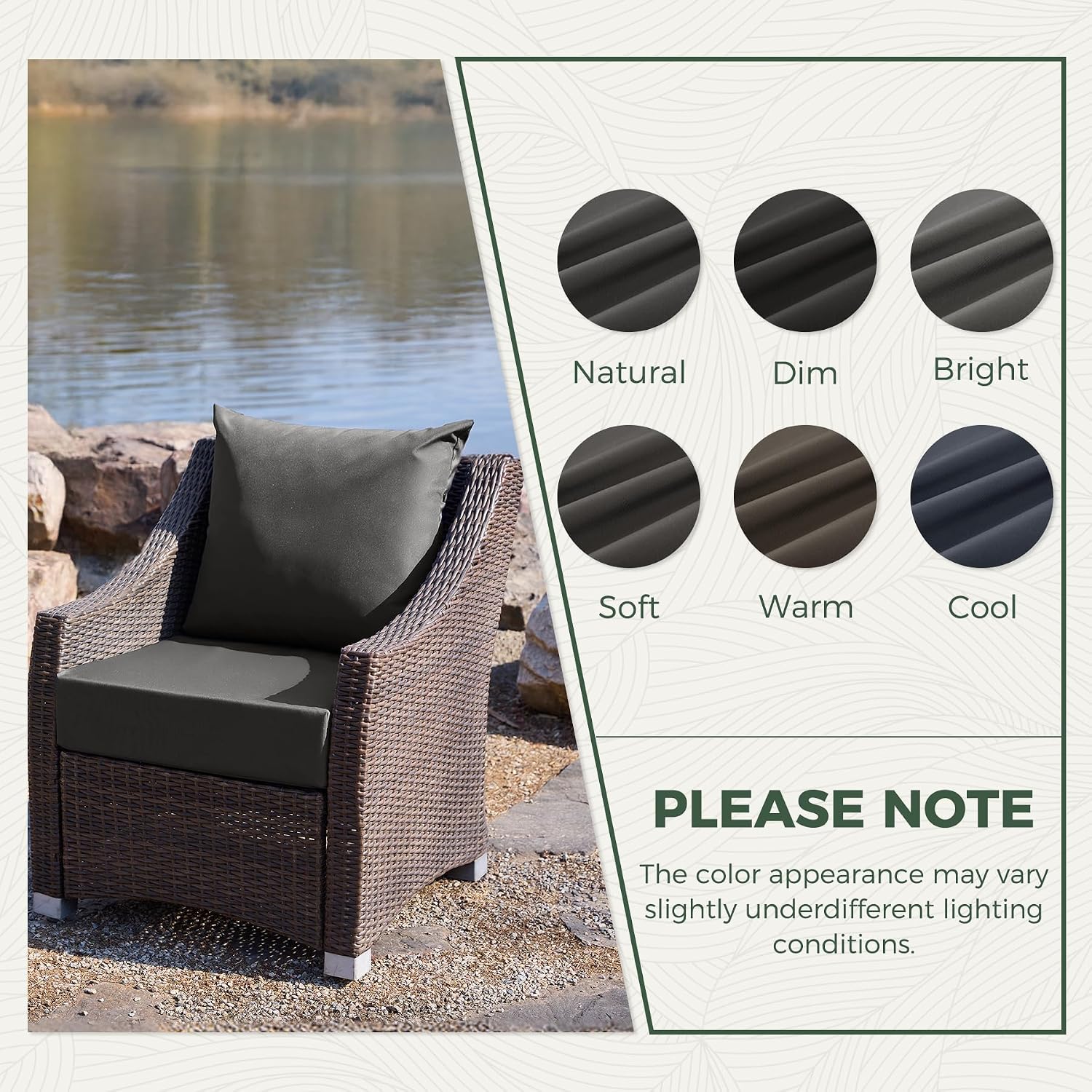 Thumbnail 6 de Zonamat Outdoor Chair Cushions 24 x 24 x 5.75-Inch