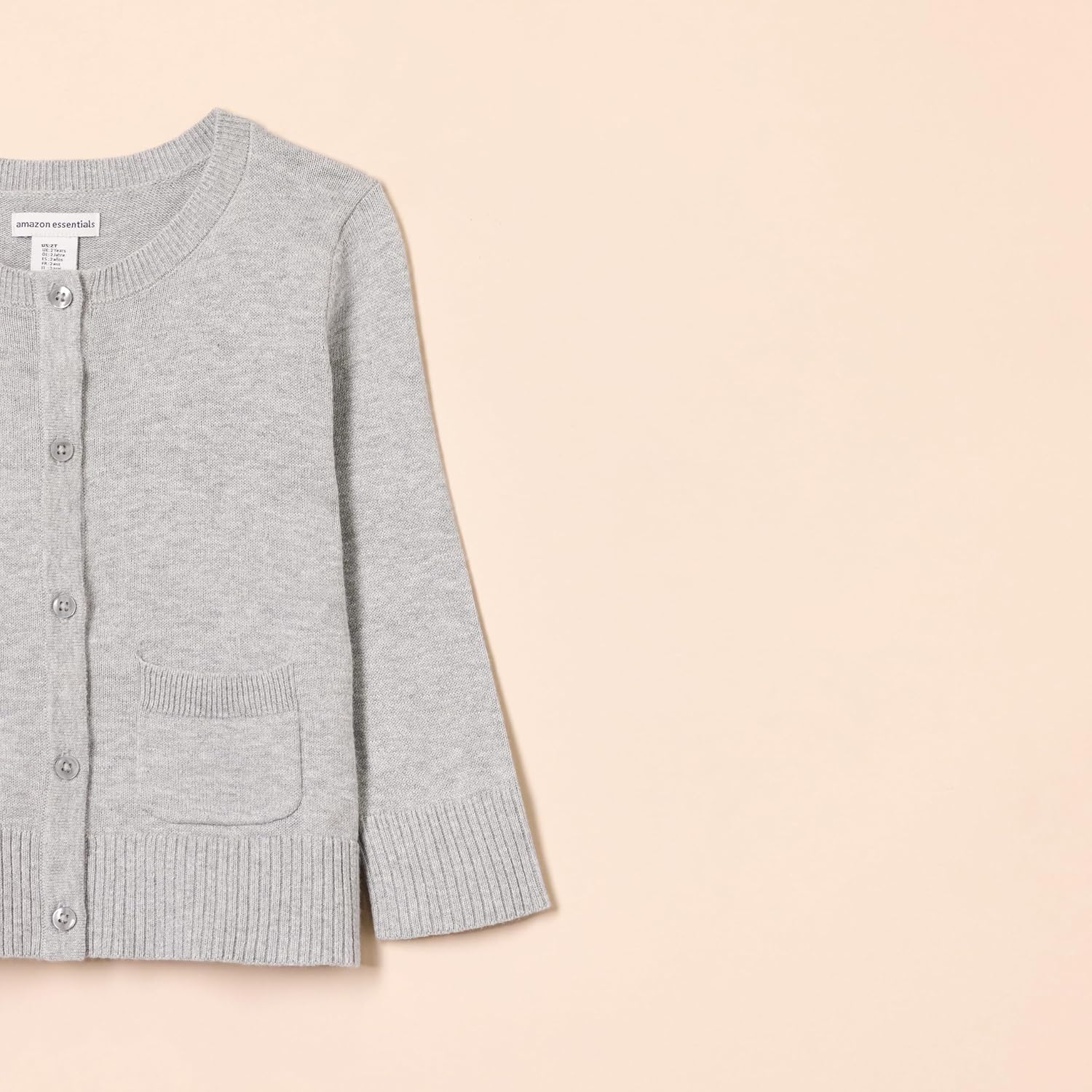 Detalle 2 de Uniform slim fit cardigan sweater for girls