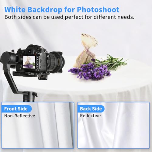 Detalle 2 de HEMMOTOP White Photo Backdrop 10x20 ft