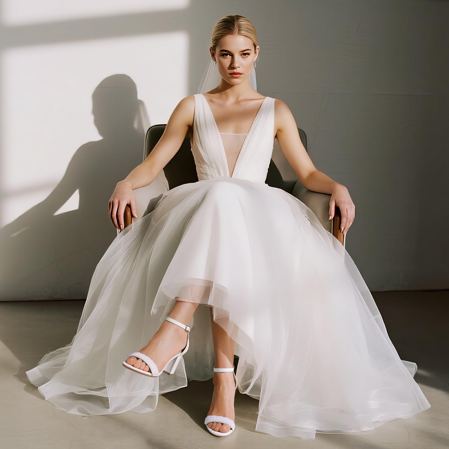 Thumbnail 3 de Ankis Women’s Open-Toe Chunky Heels with Ankle Strap (2.75-inch heel)