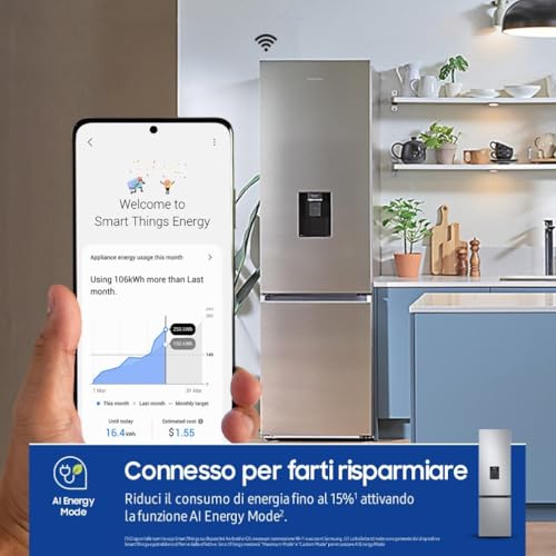 Thumbnail 2 de Samsung Frigorifero Combinato EcoFlex AI RB38C634DSA/EF – 386 L, Silver Inox