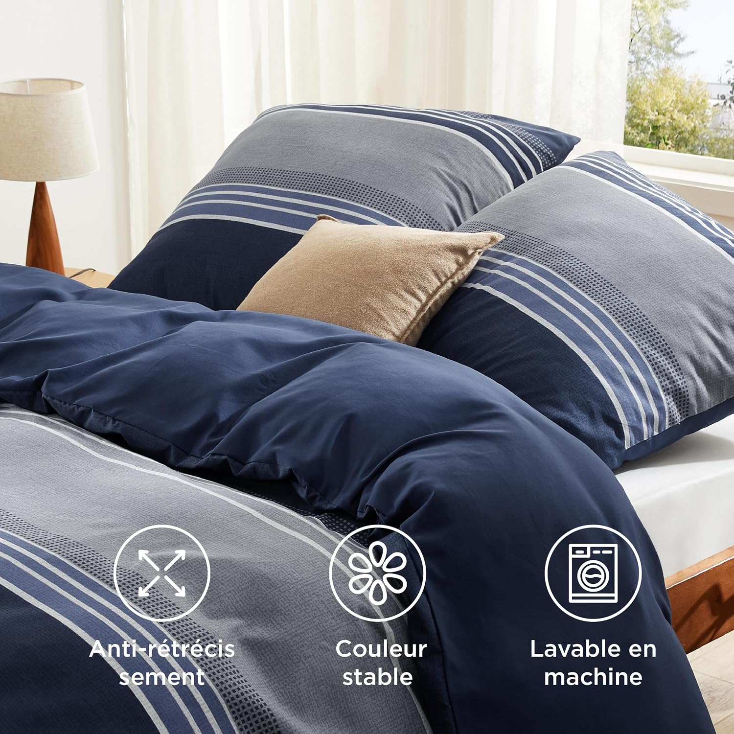 Detalle de Bedsure housse de couette 140x200