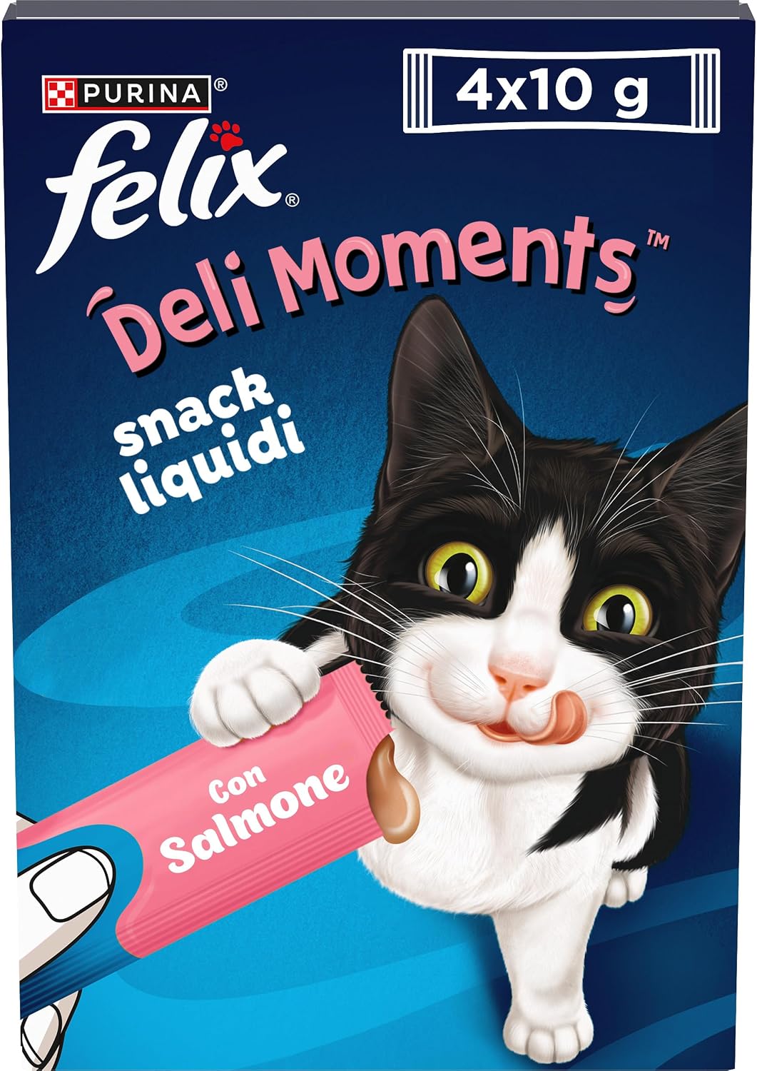 Thumbnail 1 de Felix Deli Moments Snack Liquidi per Gatti Adulti con Salmone – 44 confezioni da 10 g