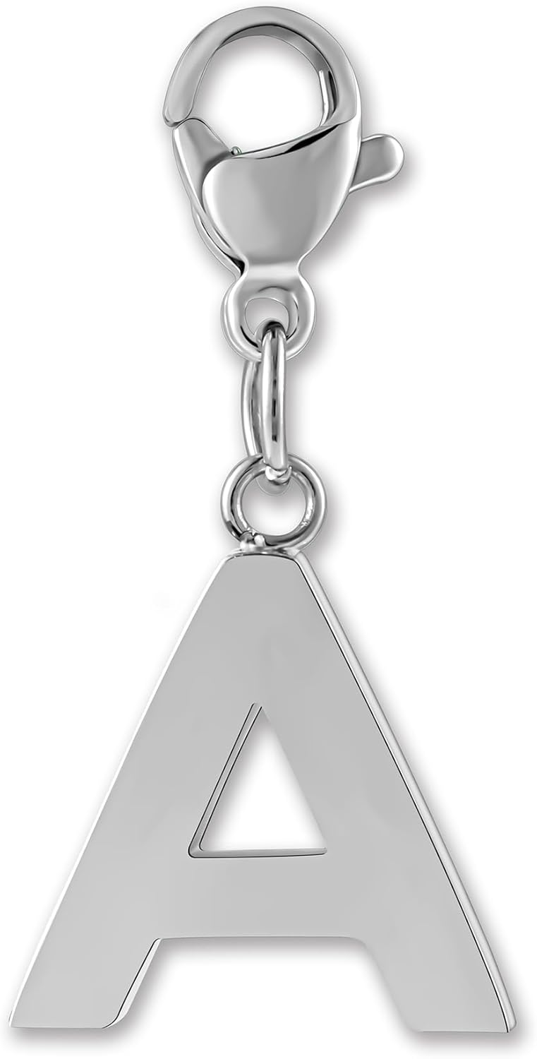 Detalle de GD GOOD.designs Buchstaben Anhänger mit Karabinerverschluss – Initial Charm aus Edelstahl
