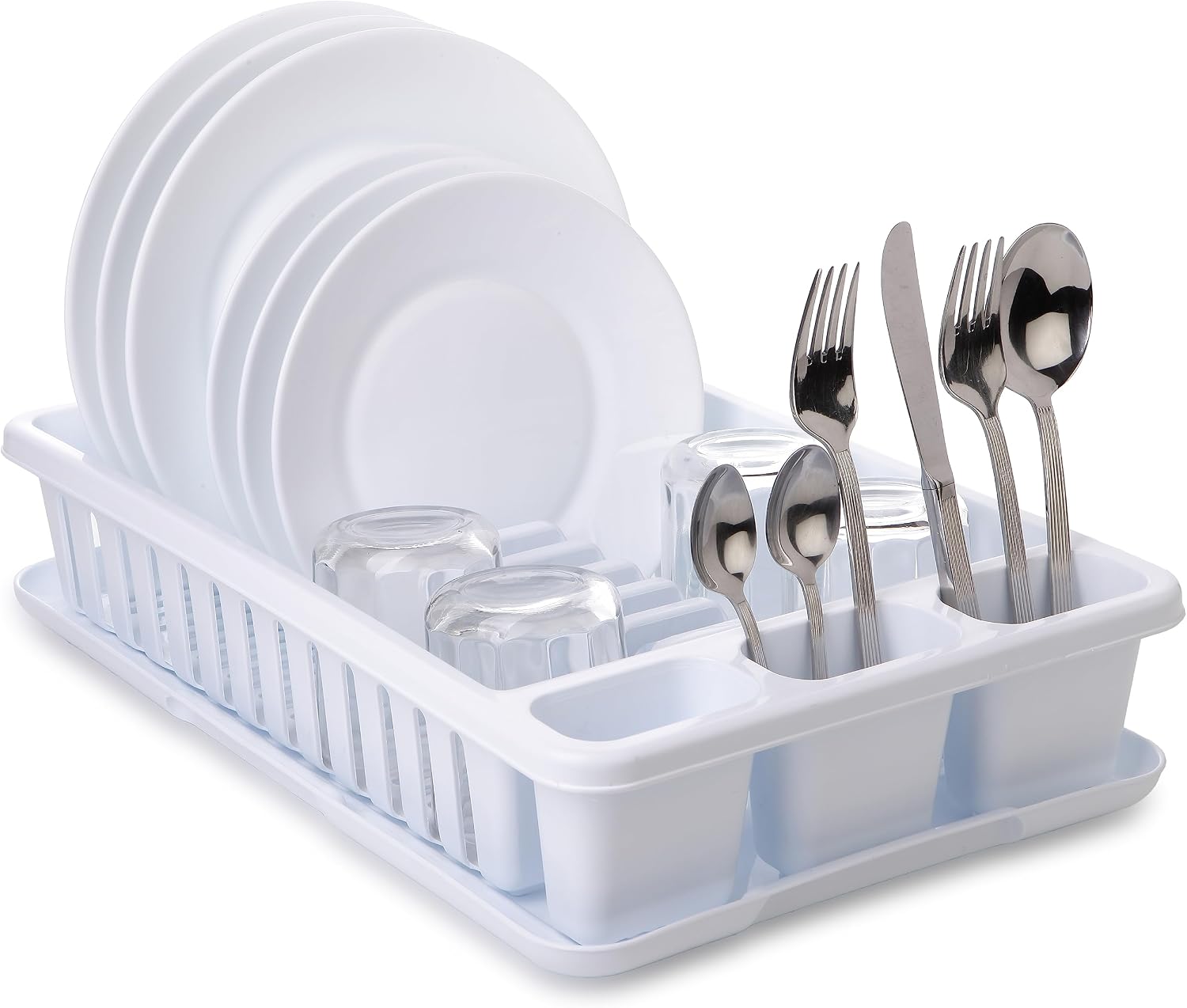 Detalle de TATAY Égouttoir à Assiettes avec Plateau – 27 x 42 x 10 cm, sans BPA, fabriqué en Espagne