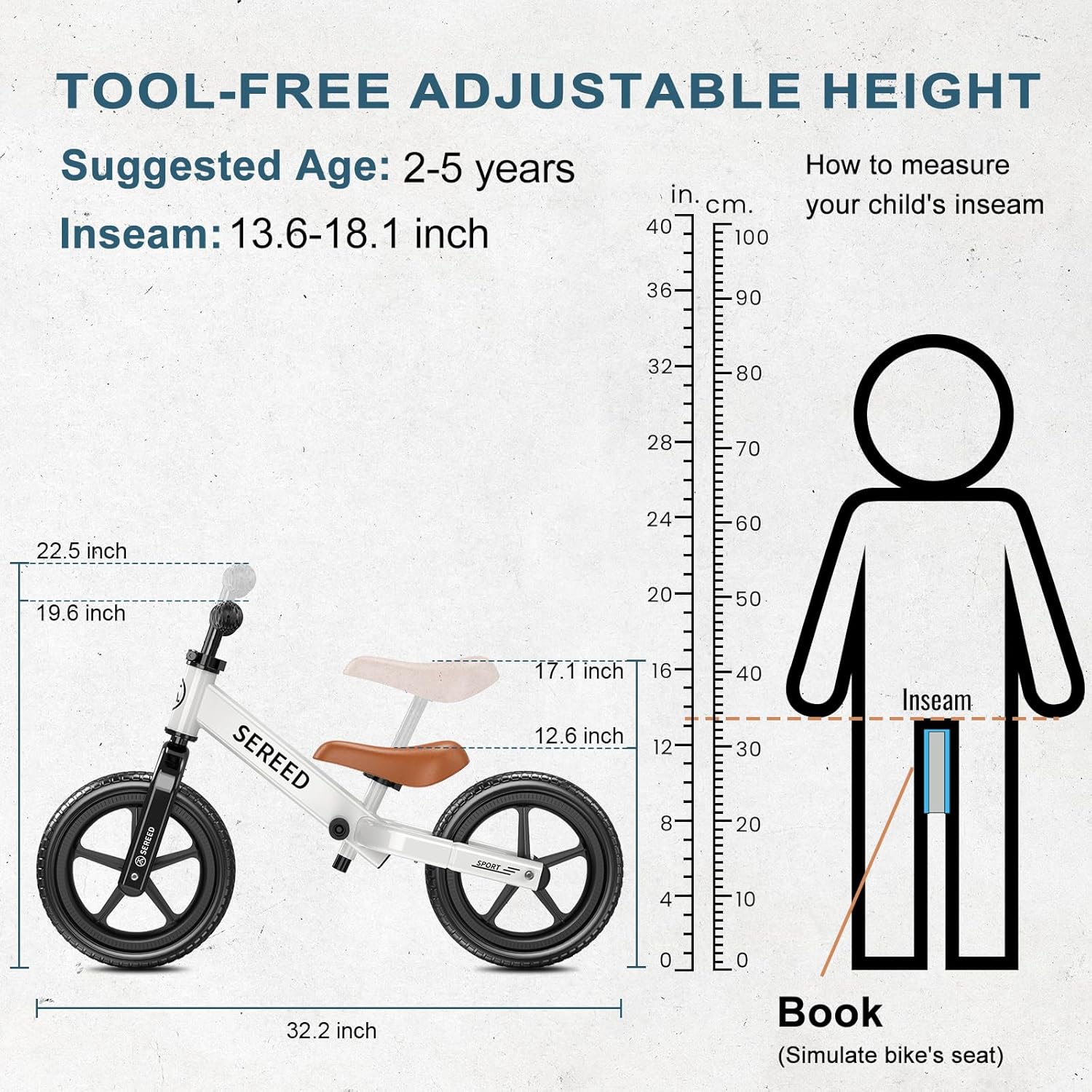 Detalle de SEREED Toddler Balance Bike 2 Years Old