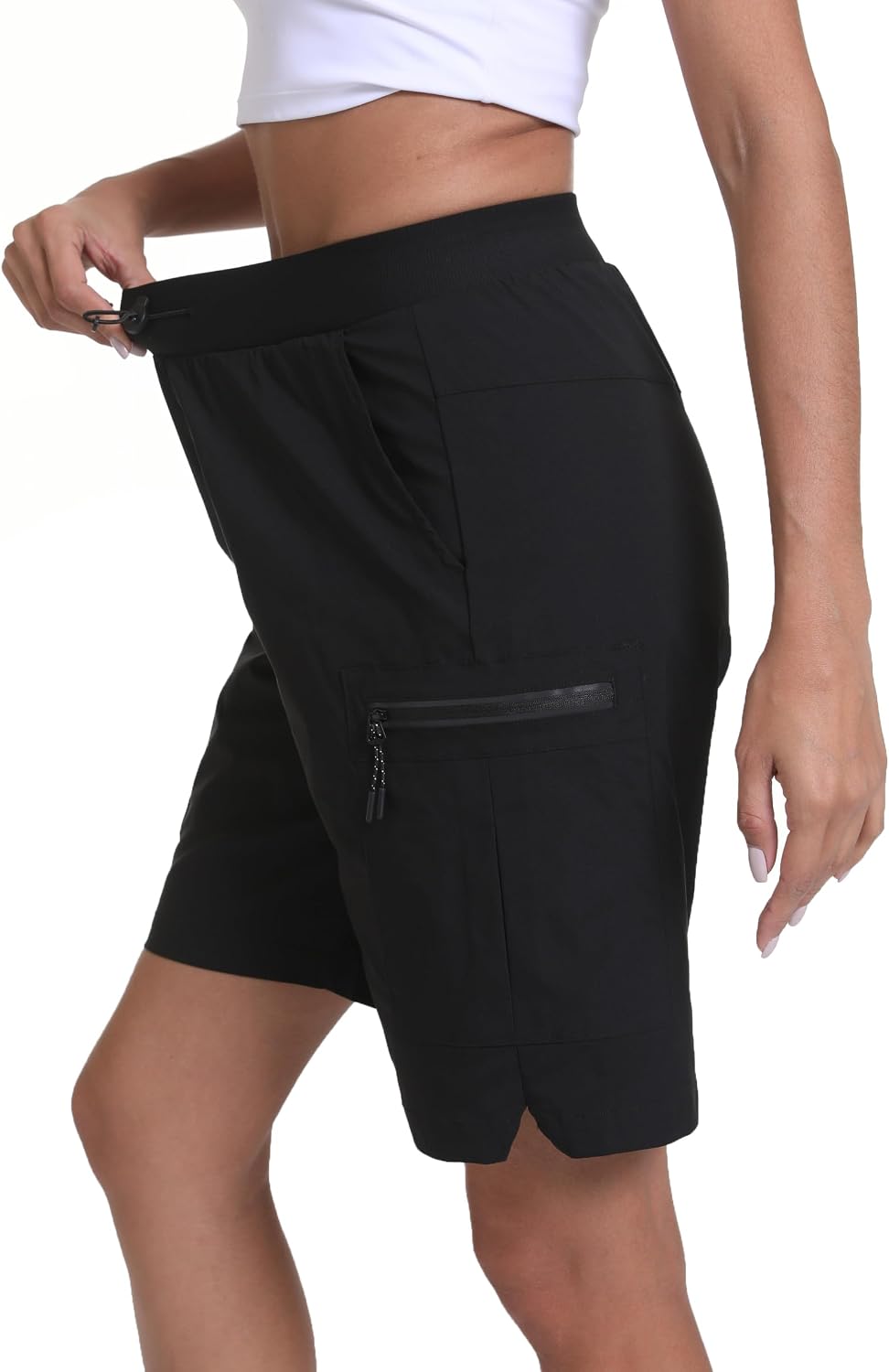 Detalle 2 de zsenoxaxi Women's Hiking Cargo Shorts: Lightweight, Quick-Dry, and Ready for Outdoor Adventures