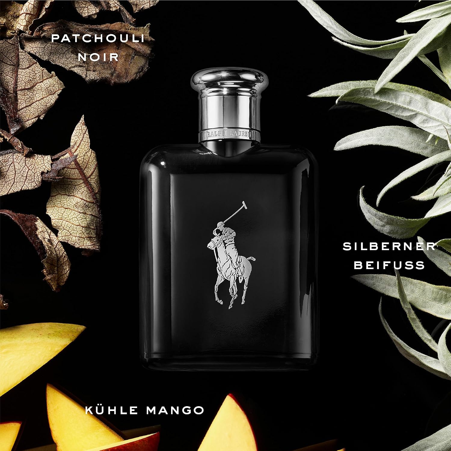 Detalle 2 de Ralph Lauren Polo Black Eau de Toilette für Herren – holzig-aromatischer Duft mit Mango und Patchouli