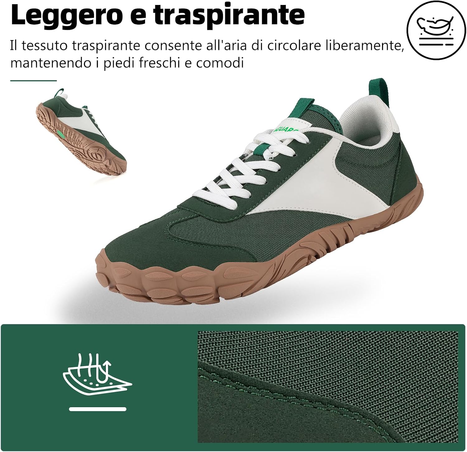 Detalle de SAGUARO Barefoot Shoes Unisex Sneakers Piedi Nudi Minimaliste Traspiranti Leggera