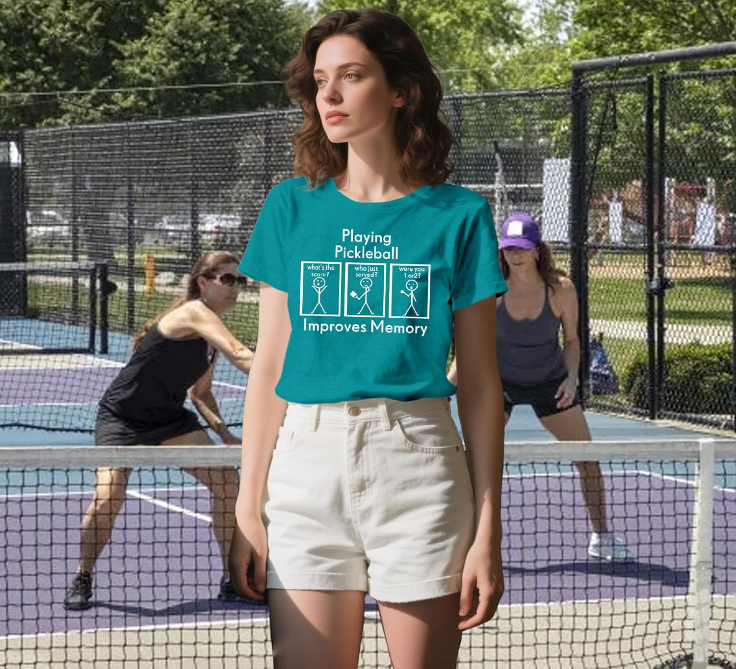 Detalle de Qskall Womens Pickleball T Shirts: Comfortable Paddleball Tee for Everyday Play