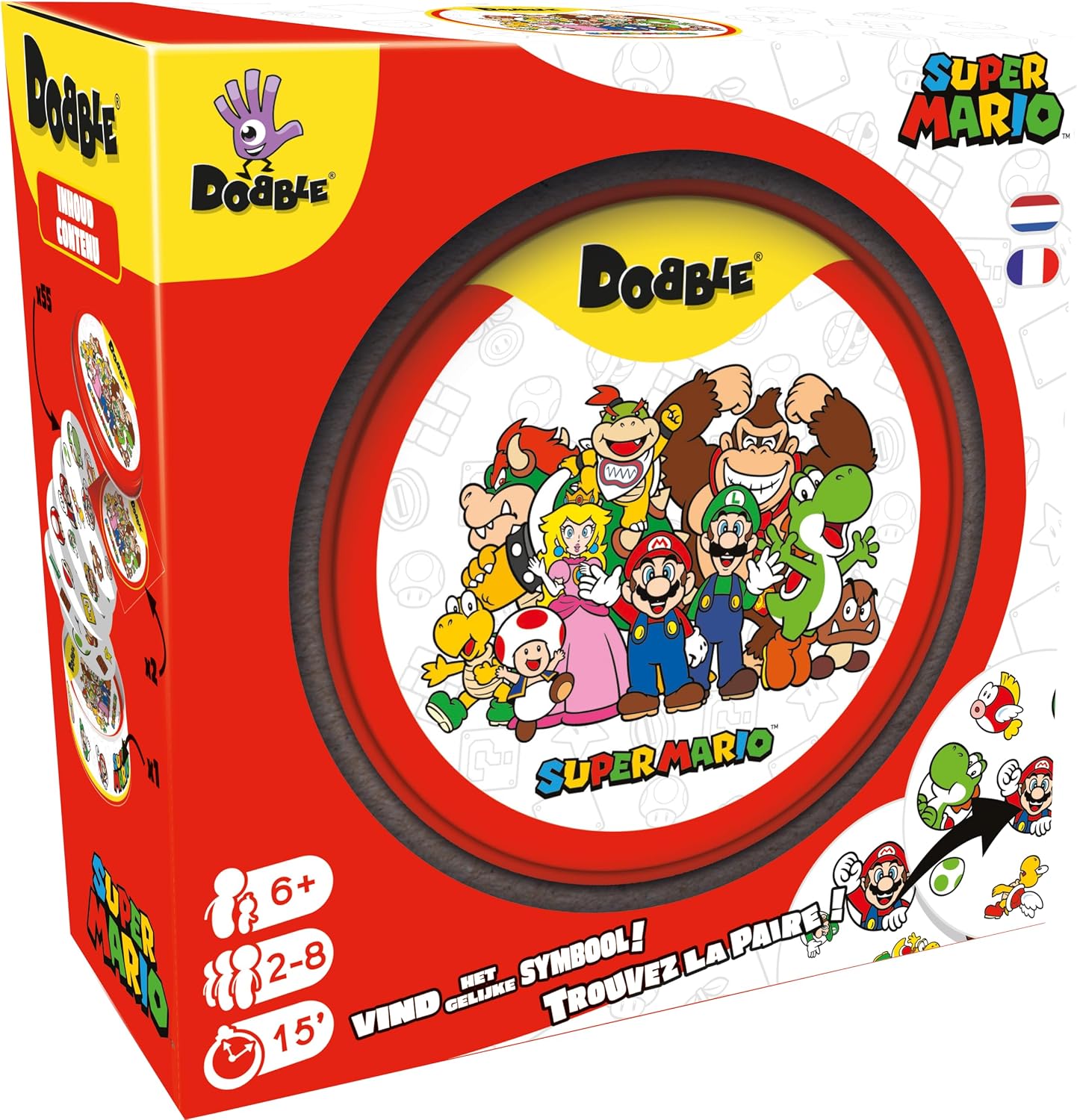 Detalle de Asmodee Dobble Super Mario 15 Min