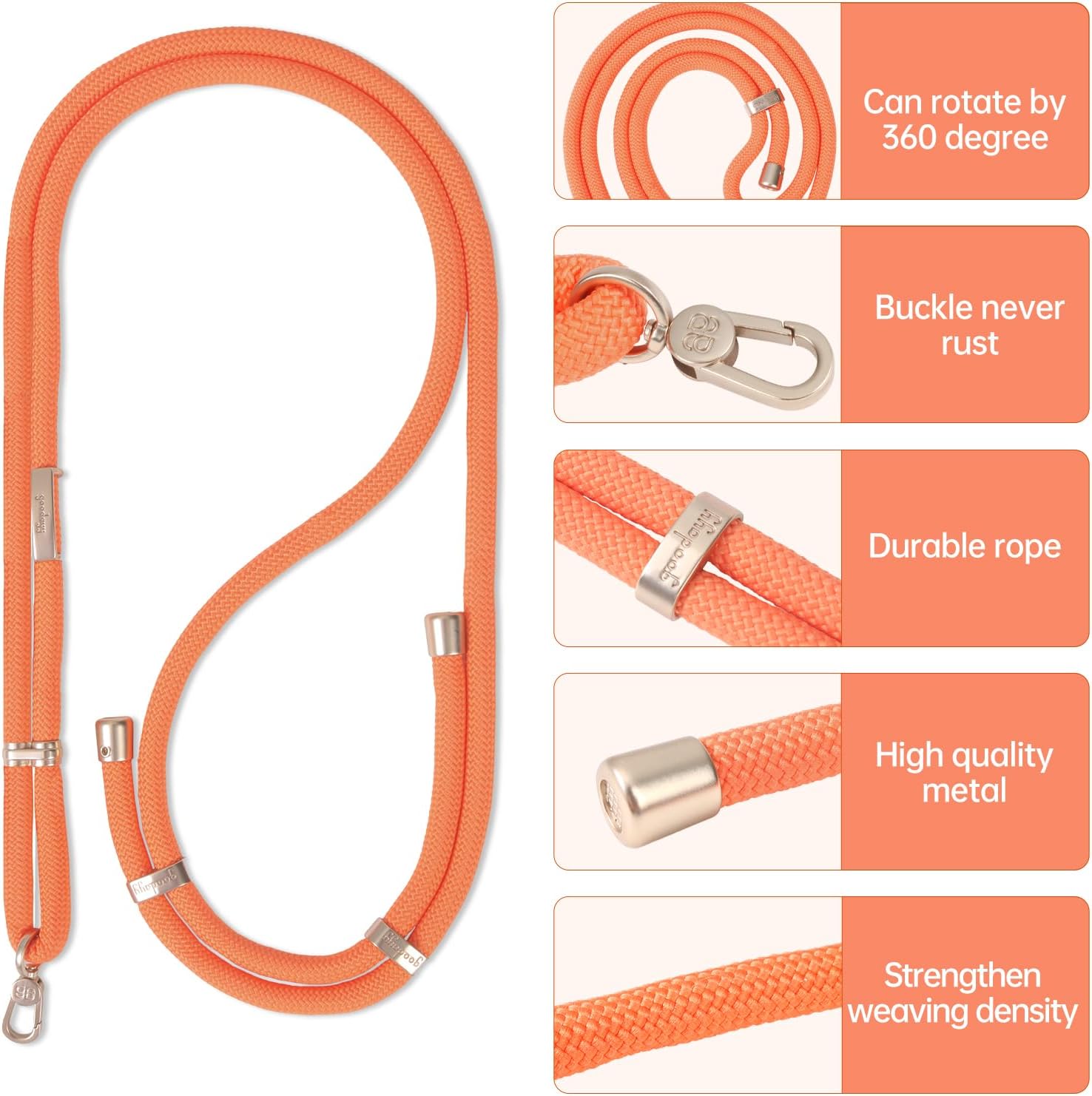 Thumbnail 1 de GOODAYY Phone Lanyard Crossbody: Adjustable 9mm strap with 1 metal and 1 nylon patch