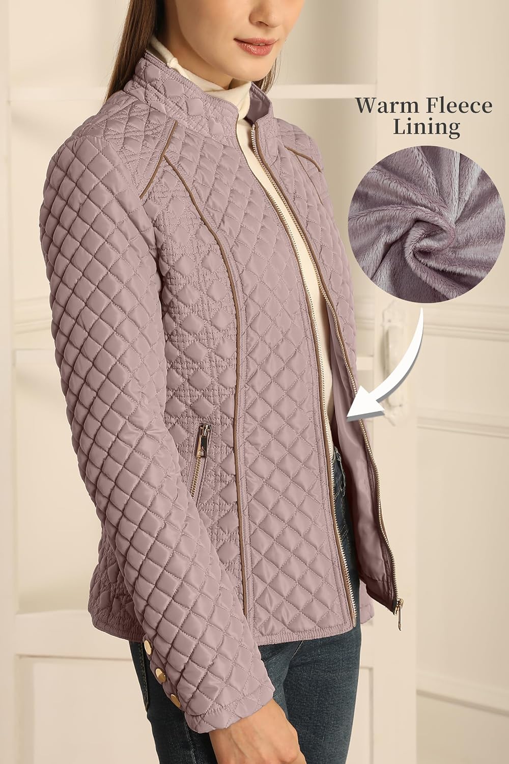 Detalle 2 de Bellivera Stand Collar Puffer Jacket