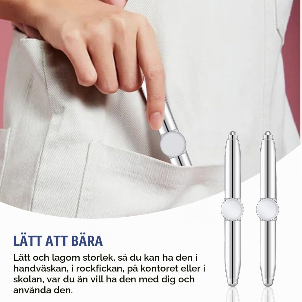 Thumbnail 4 de AUAUY snurrpennor med LED-ljus, 2-pack i metall