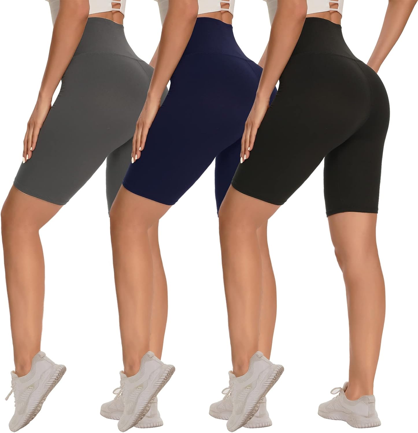 Thumbnail 6 de SYRINX 3 Pack Biker Shorts 8" High Waist