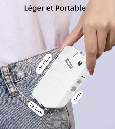 Detalle de ORGSTA S001 Étiqueteuse Bluetooth Imprimante d'Étiquettes Autocollantes