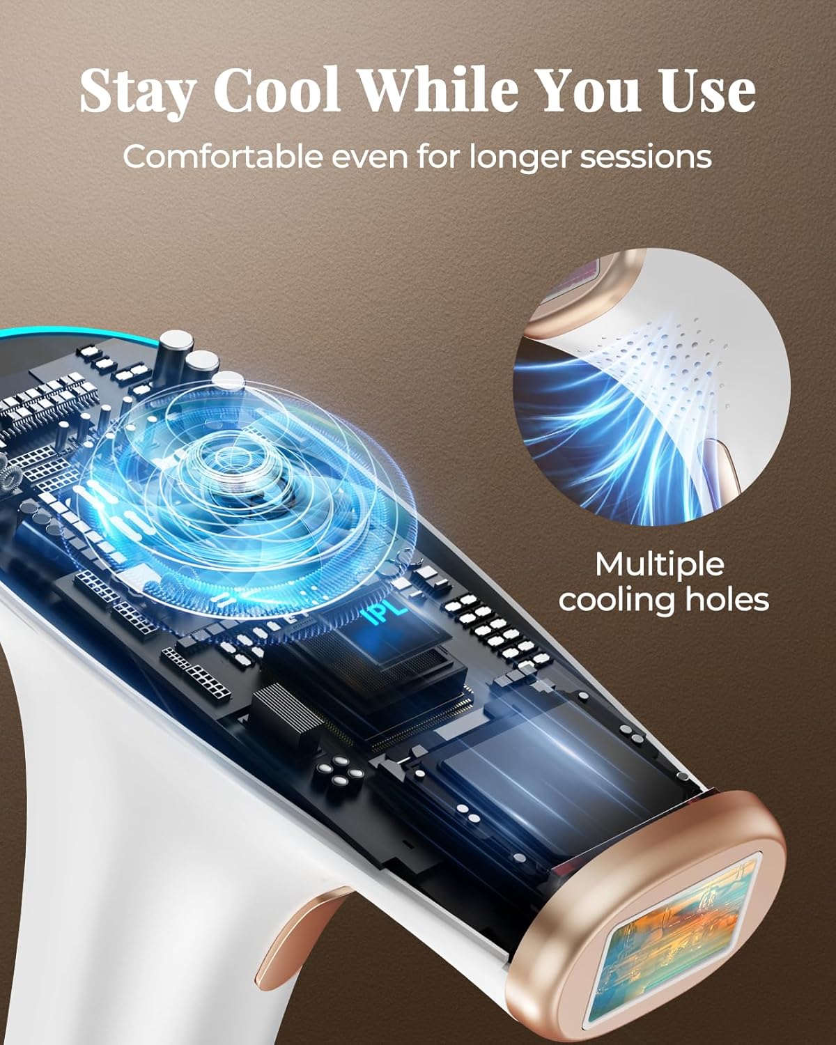 Detalle 2 de Haarlosy IPL Laser Hair Removal Device 3-in-1 for Home Use — 9 Levels, 999,900 Flashes