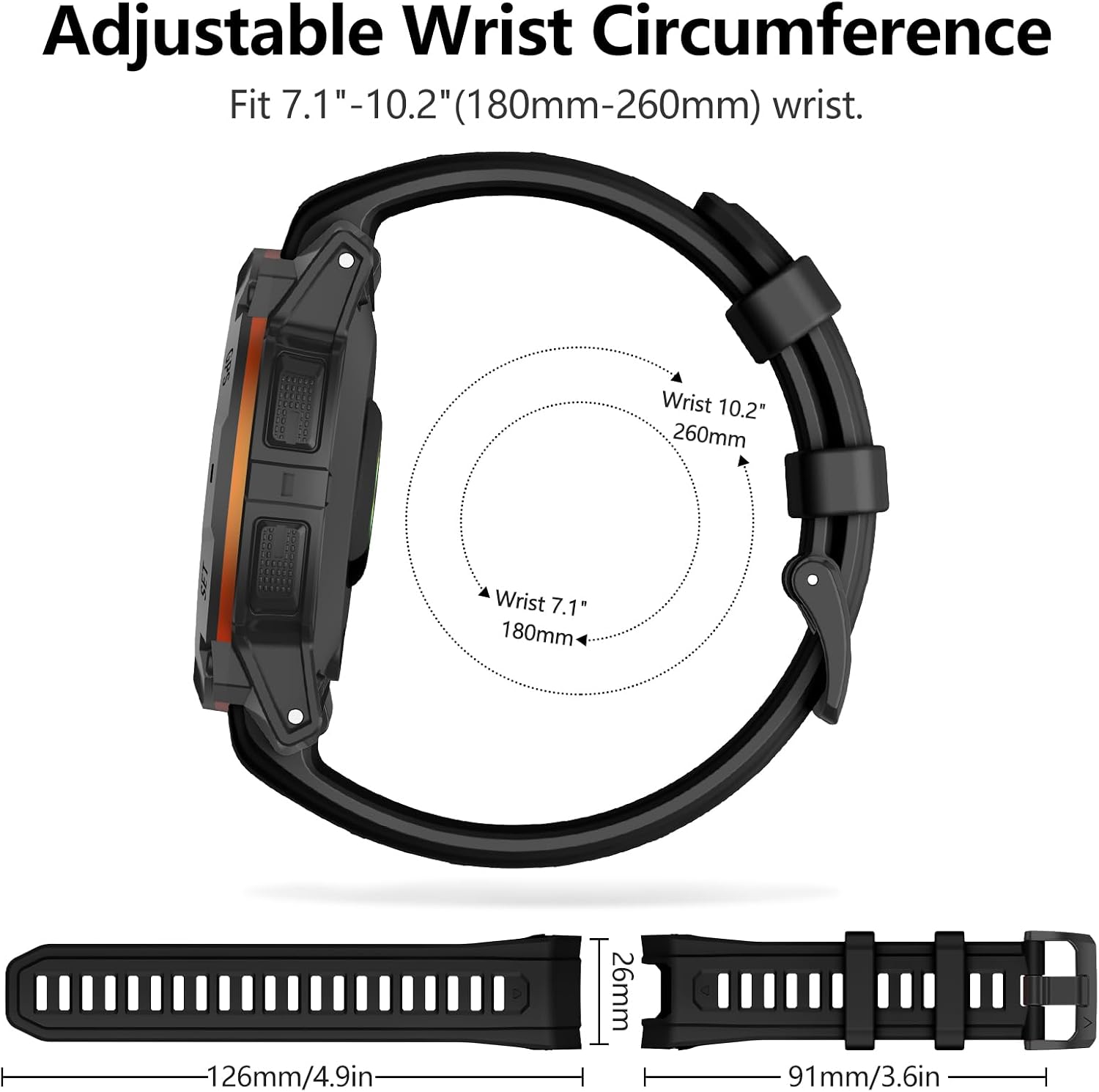 Detalle de Overstep Garmin Instinct 3 band, 26mm