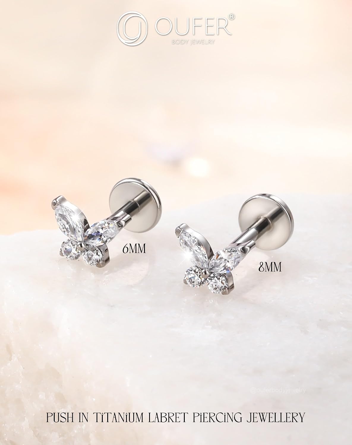 Thumbnail 4 de OUFER Boucles piercing lèvres 18G 6/8mm