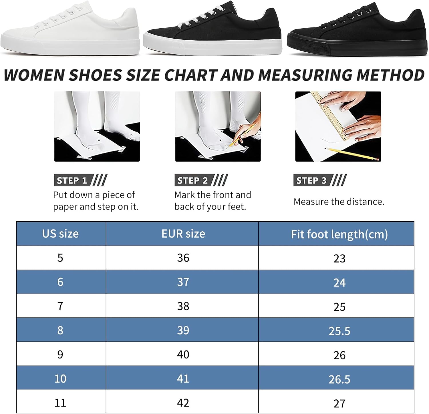 Detalle de Witwatia White Canvas Sneakers for Women Lace-Up Non-Slip Cozy Low Top 🏃♀