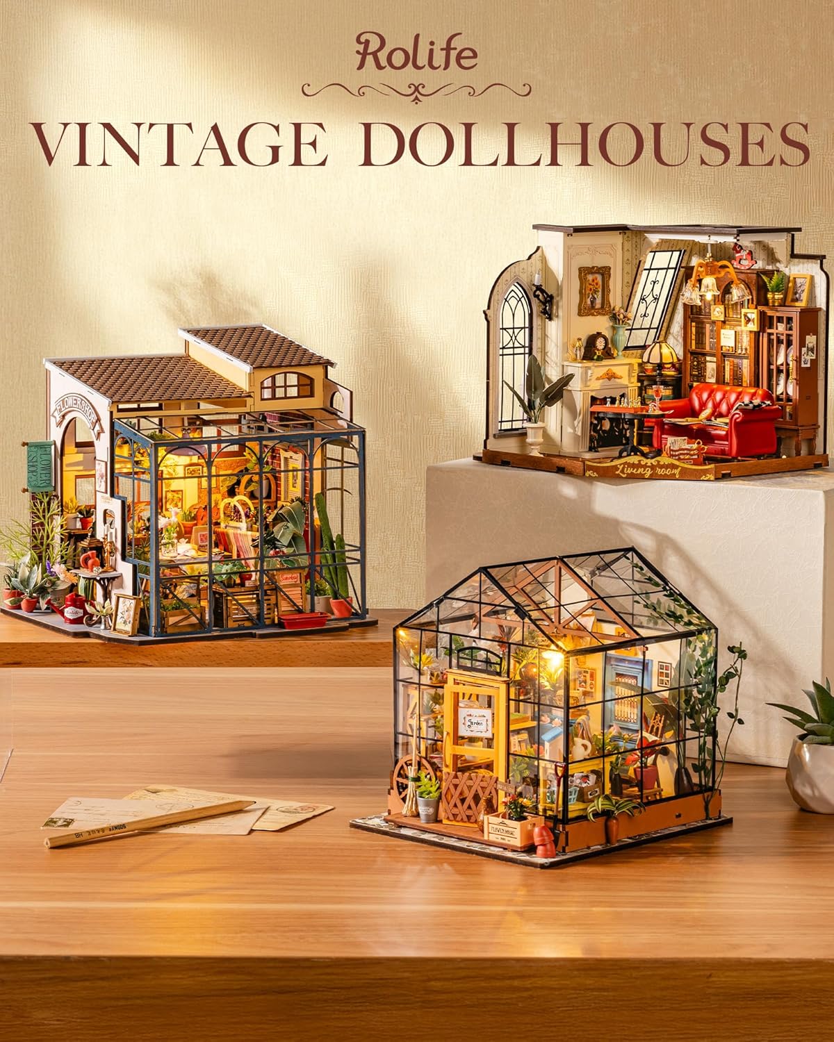 Thumbnail 6 de Rolife Miniature Maison de Poupée La Boutique de Fleurs d’Emily : kit DIY en bois avec éclairage LED