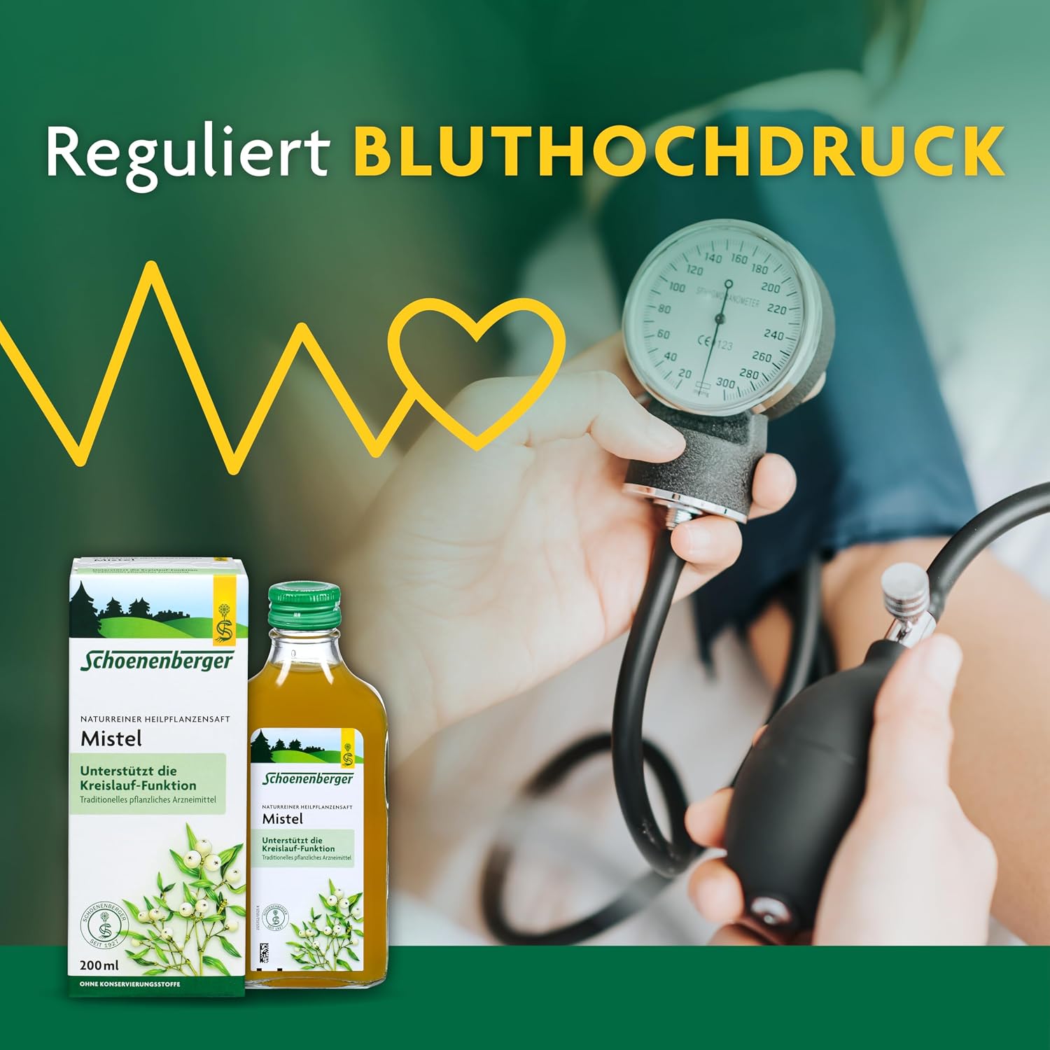 Detalle de Schoenenberger Mistel naturreiner Heilpflanzensaft – 200 ml Glasflasche, sanfte Unterstützung für das Herz-Kreislauf-System