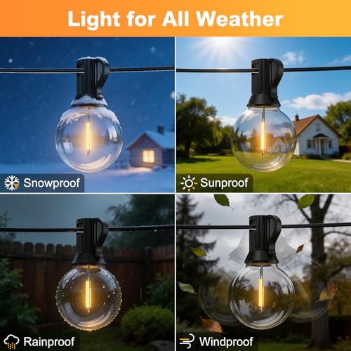 Detalle de Brilvibera G40 Festoon Lights Outdoor Mains Powered 23.5M – App & Remote control