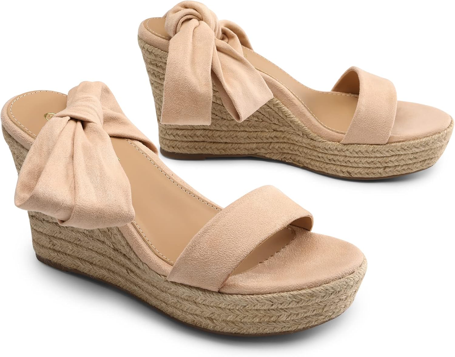 Detalle de Dream Pairs Women’s Open-Toe Espadrilles Wedges with Tie Lace-Up Ankle Strap Platform Sandals