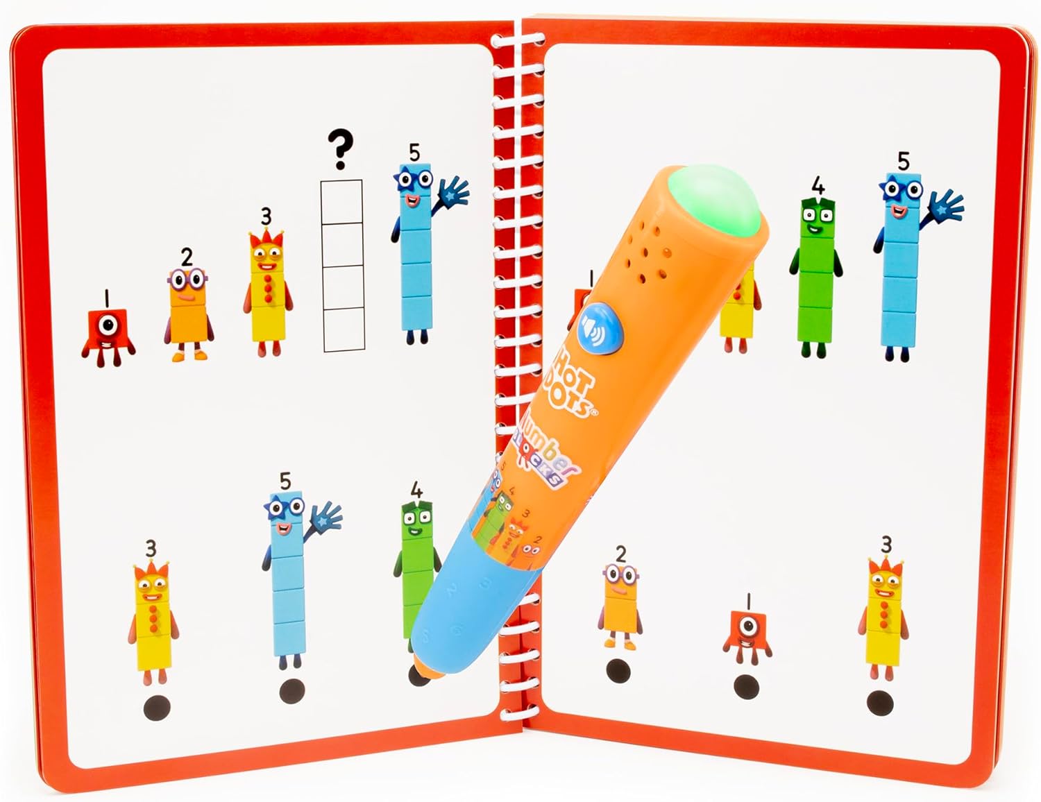 Detalle de Learning Resources Hot Dots Numberblocks 1–10 Activity Book & Interactive Pen