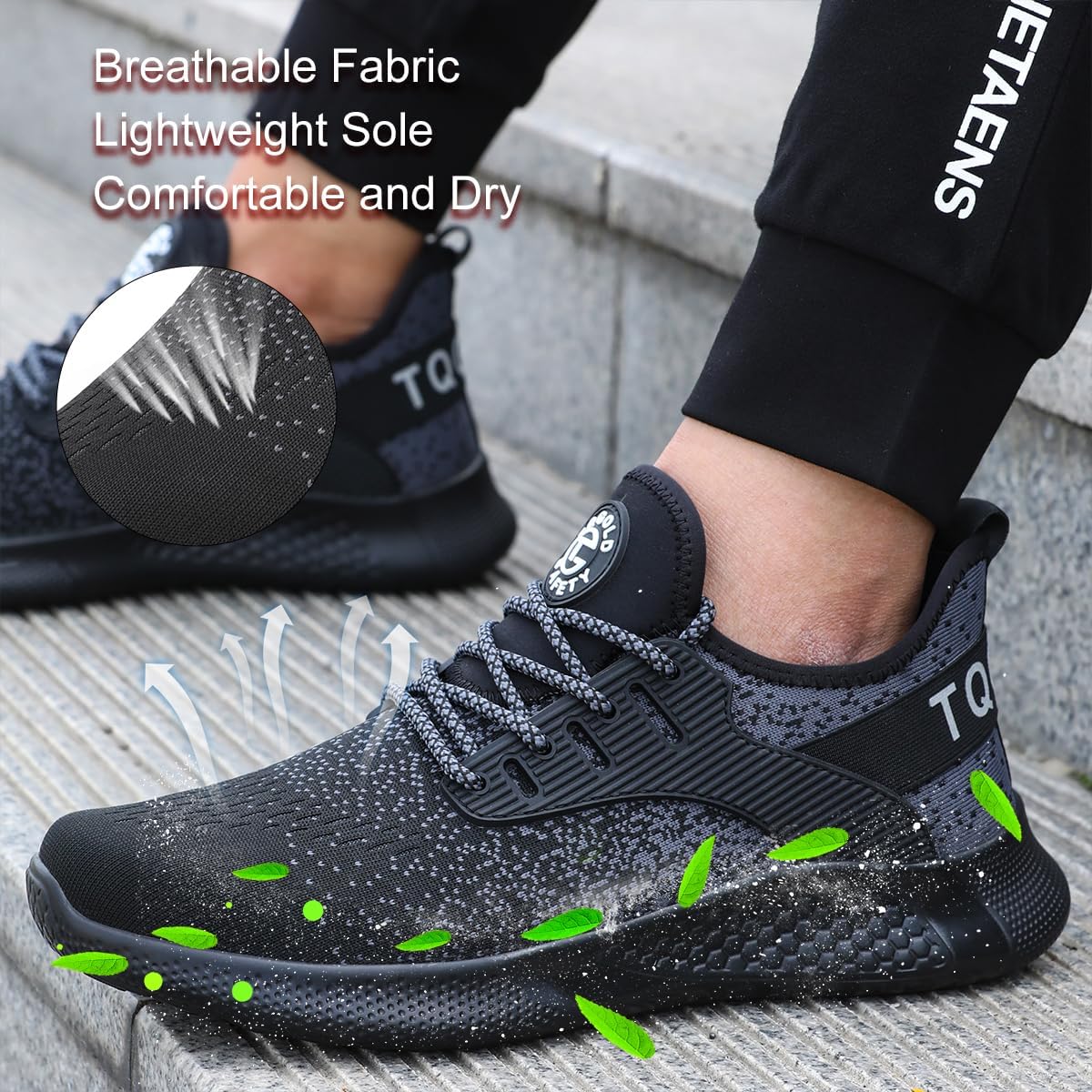 Thumbnail 2 de TQGOLD Scarpe antinfortunistiche: sneakers unisex leggere con punta in acciaio per protezione e comfort