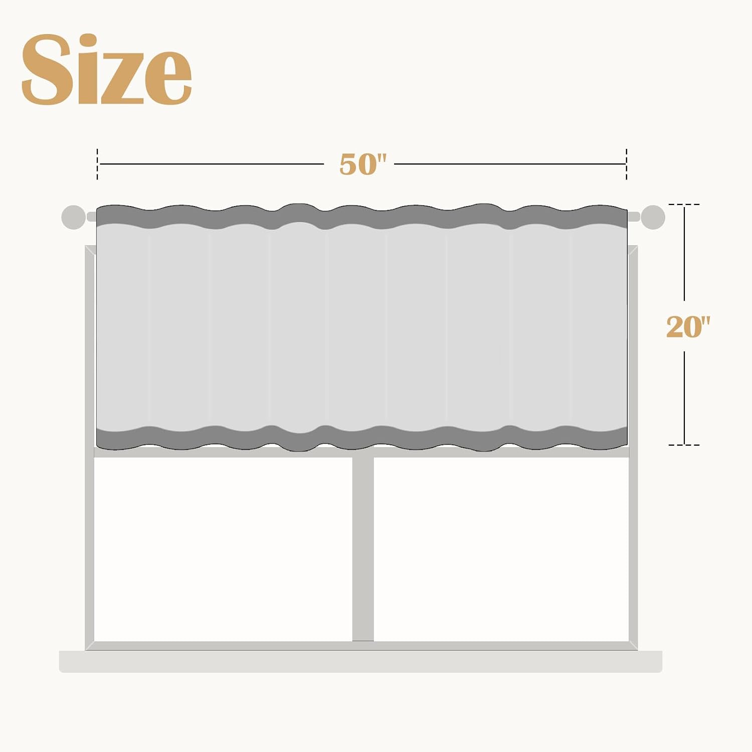 Detalle de Lazzzy valance curtain linen-poly blend