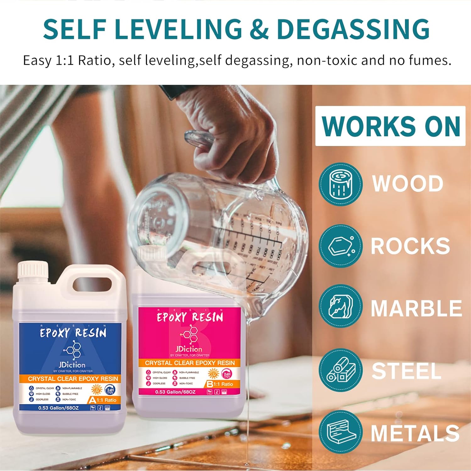 Detalle de JDiction High Gloss Epoxy Resin 4.5L