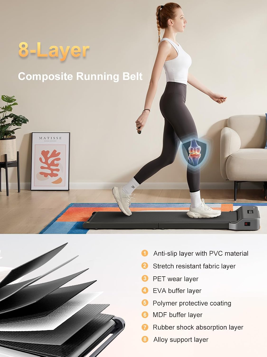 Thumbnail 5 de WALKINGPAD WP400F4 Z1 Foldable Walking Pad Treadmill, 1–4 mph, 4.1-inch Profile