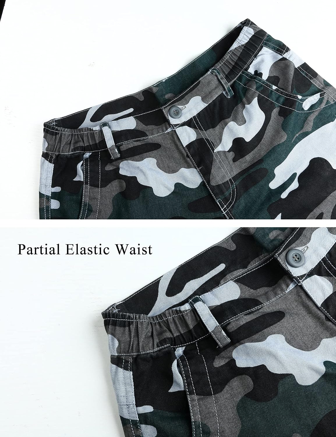 Thumbnail 2 de APTRO Men's Cargo Shorts, Cotton Twill, Relaxed Fit, Multi-Pocket
