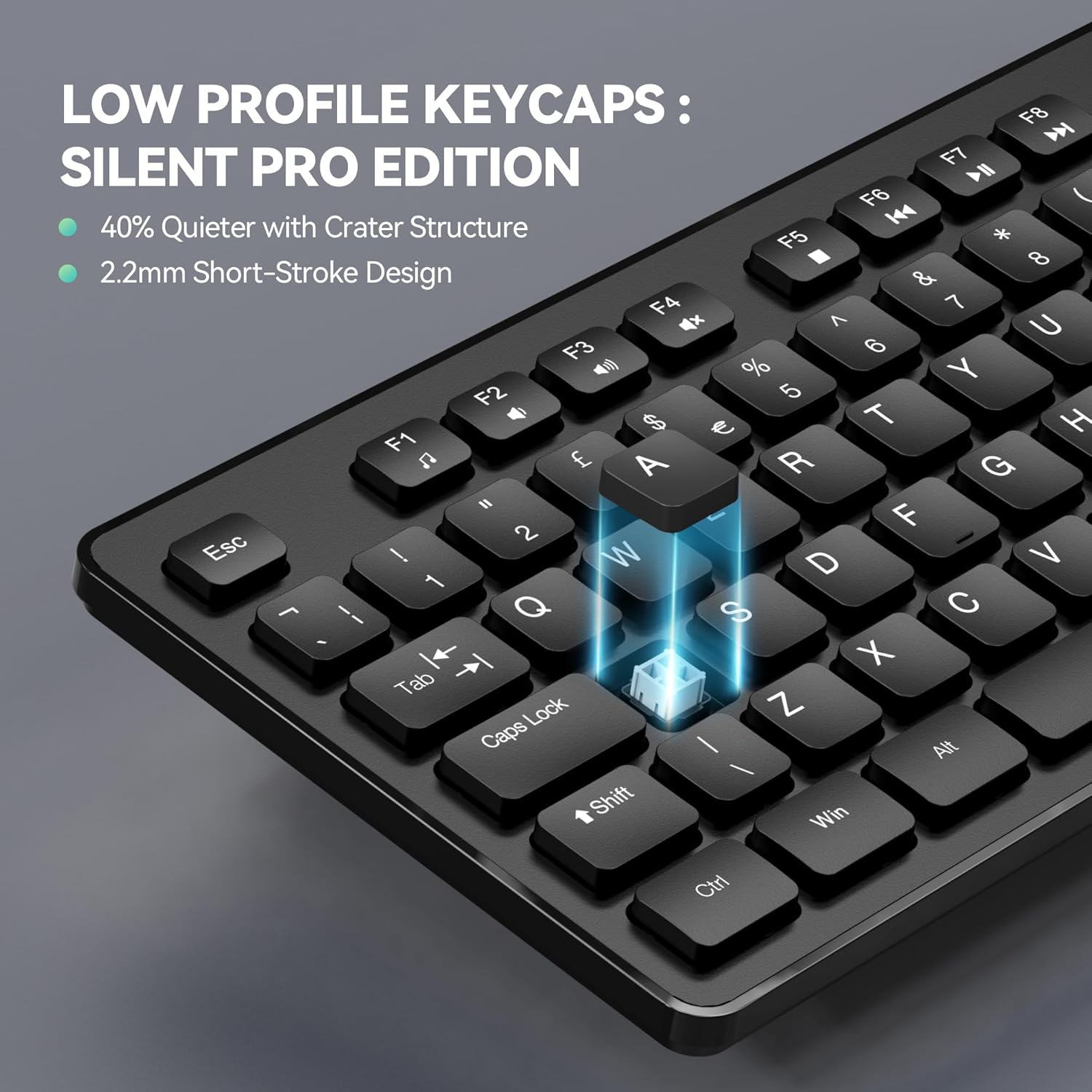 Thumbnail 2 de TECKNET Wired USB Keyboard UK layout, full-size ⌨️