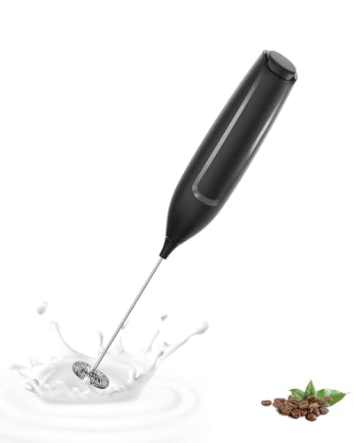 Detalle de Mousseur à Lait électrique JIMYIU – Mini fouet en acier inoxydable, moteur puissant