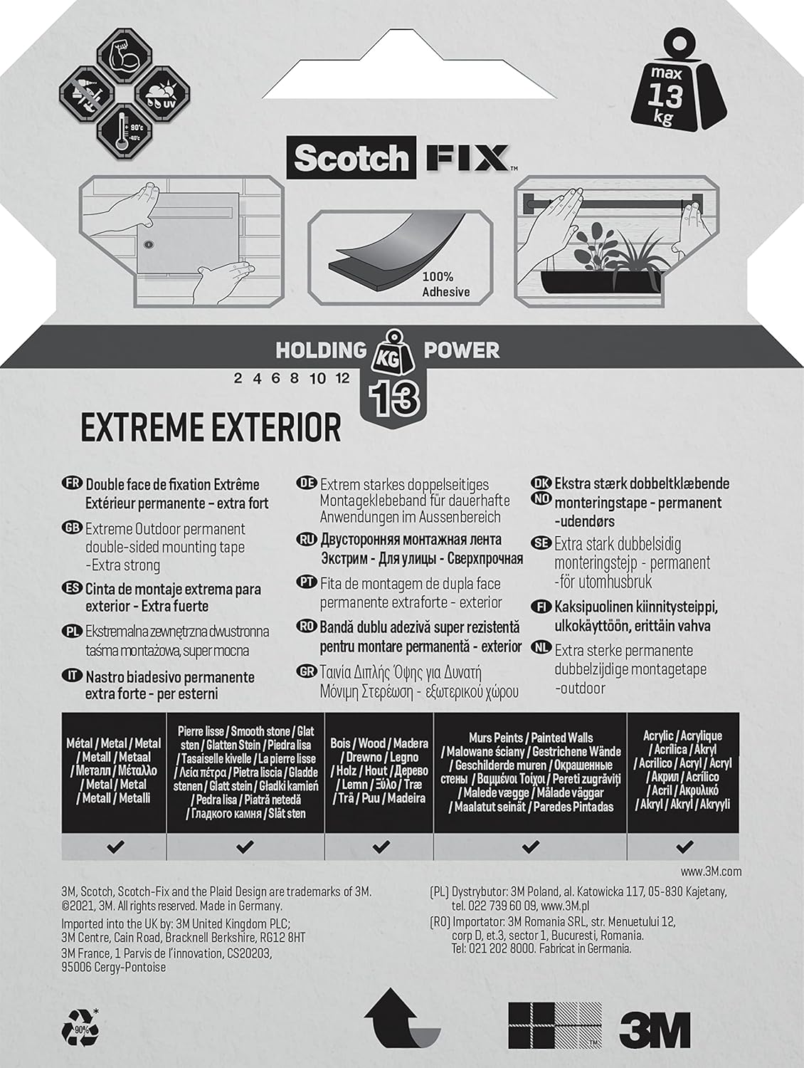 Thumbnail 2 de 3M Scotch-Fix Double-Sided Exterior Tape 19mm