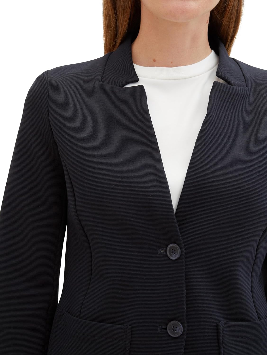 Thumbnail 6 de Tom Tailor Damen Basic Ottoman Blazer mit Taschen – Slim Fit mit Wiener Naht