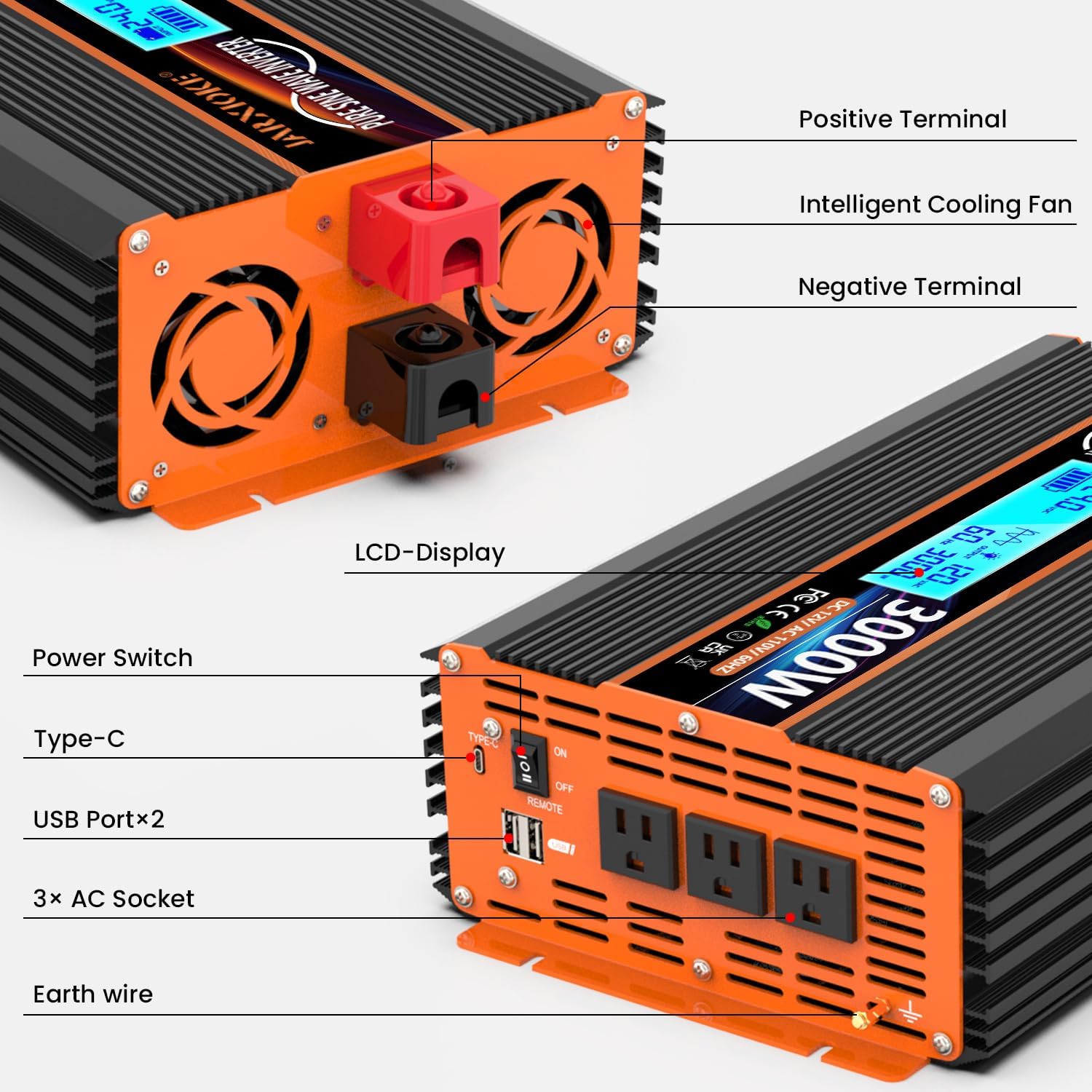 Thumbnail 4 de 3000W Pure Sine Wave Inverter 🔌