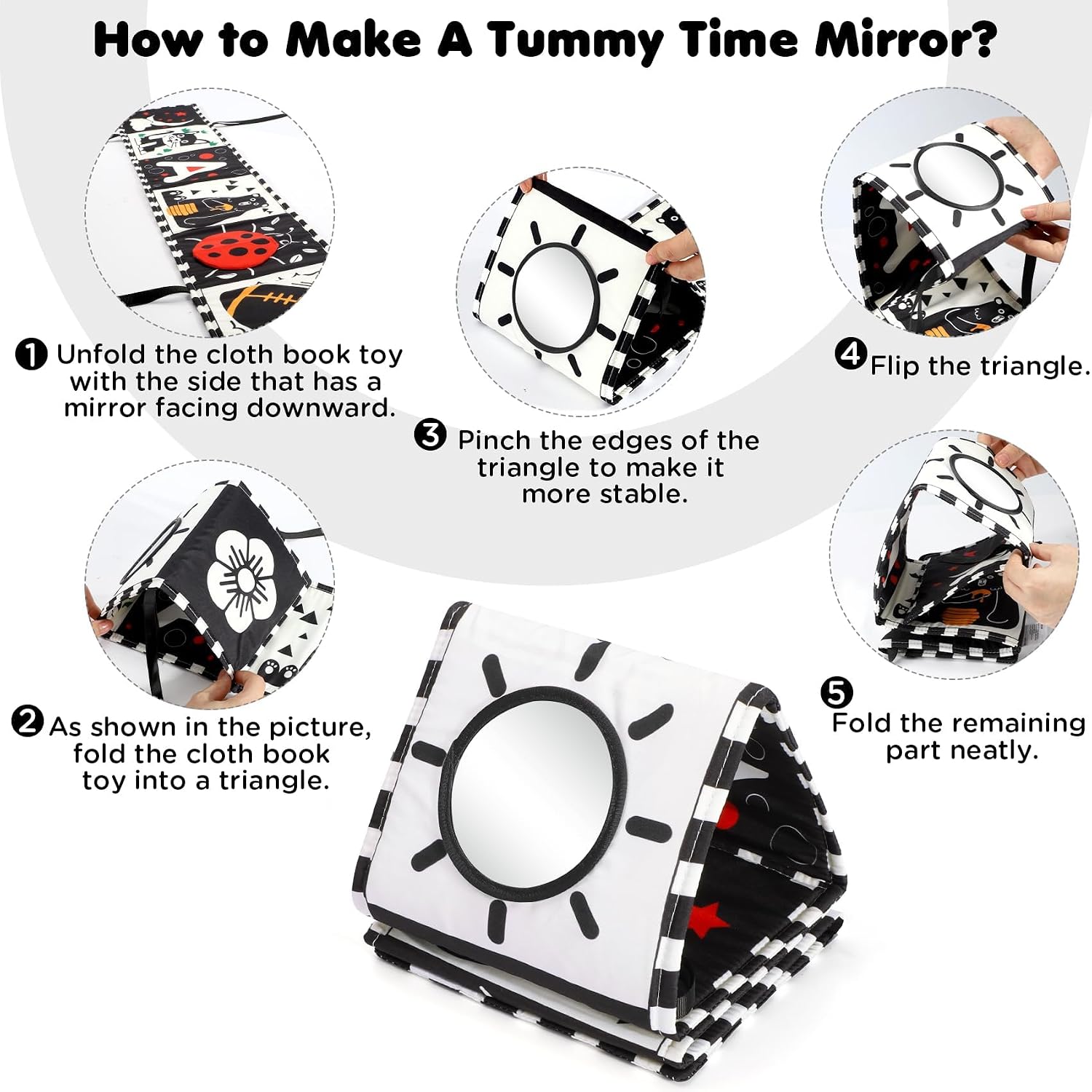 Thumbnail 1 de URMYWO Black and White Tummy Time Baby Toys