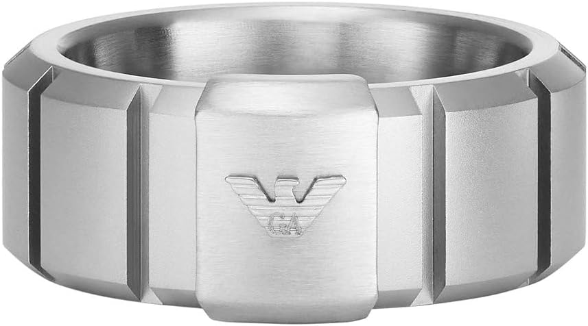 Thumbnail 1 de Emporio Armani Bagues Bandeau pour Homme en acier inoxydable – finition mate
