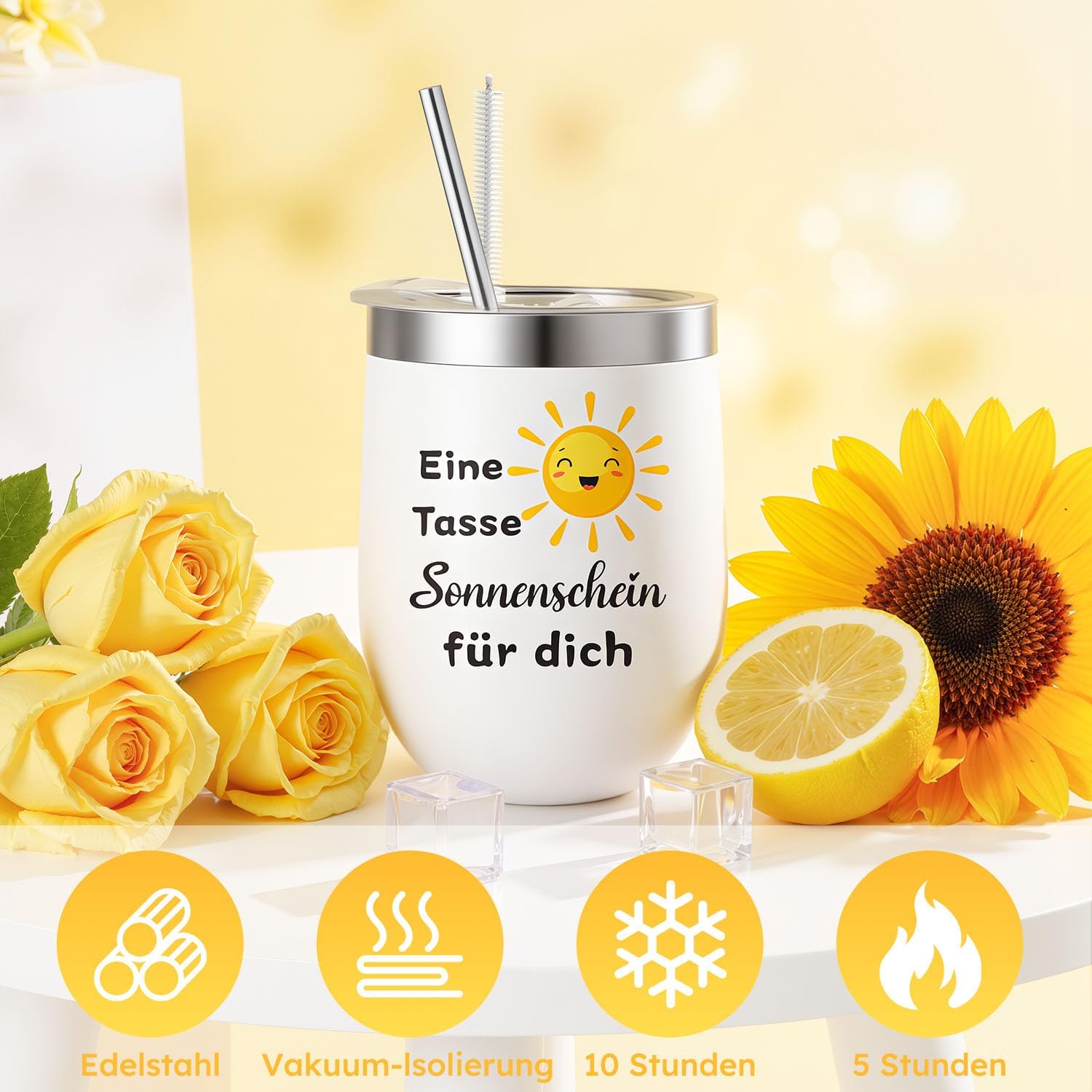 Detalle 1 de Giftota Sonnenblumen Geschenkset 11-tlg