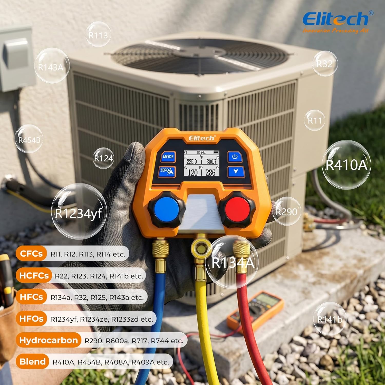 Thumbnail 3 de Elitech DMG-2SE Digital Manifold Gauge Set