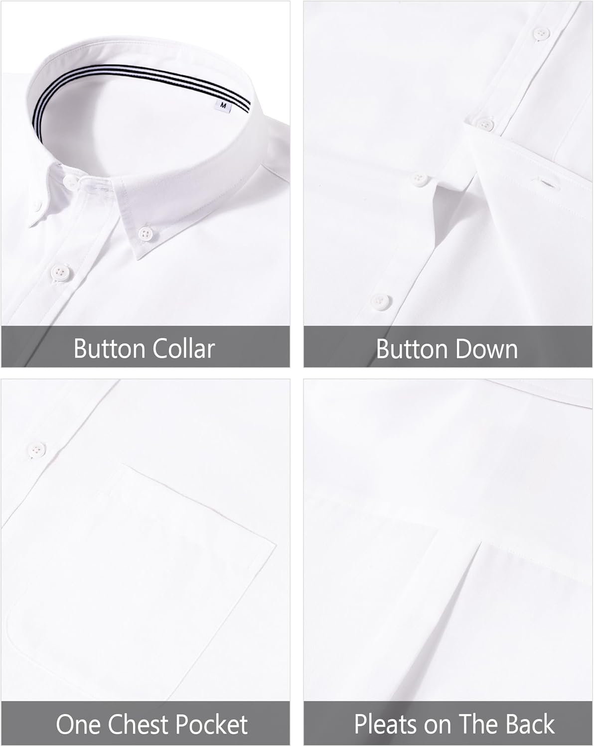 Thumbnail 3 de J.VER Men's Oxford Shirt: Solid Casual Button-Down with Pocket