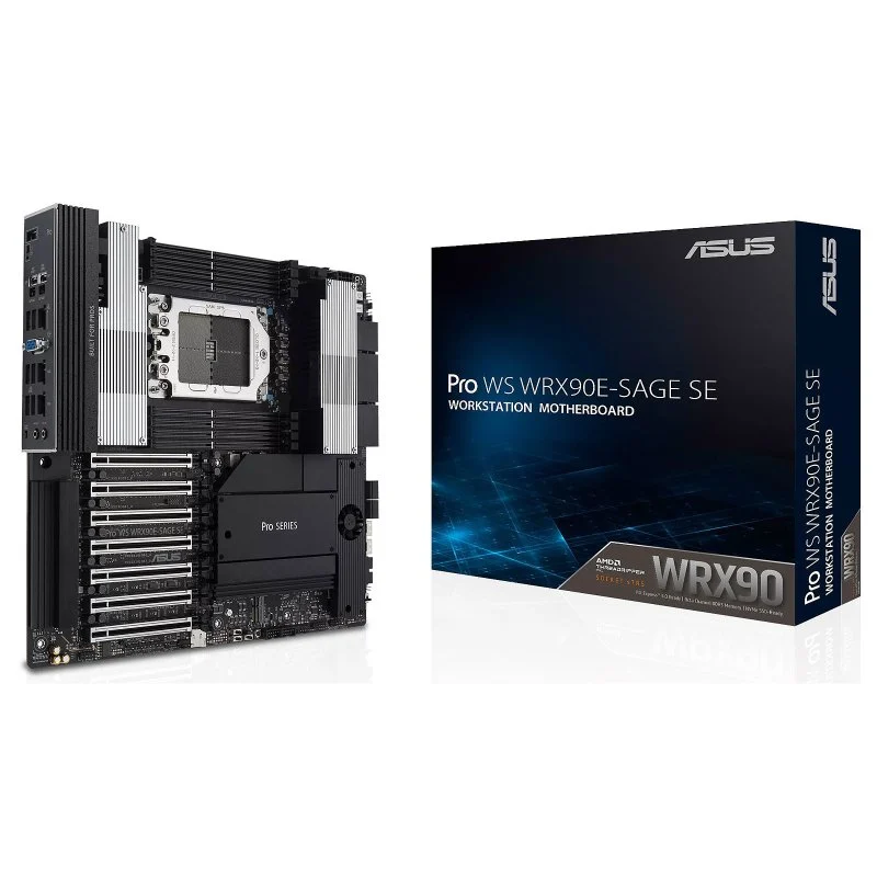 Imagen de ASUS Pro WS WRX90E-SAGE SE: placa base workstation con soporte para AMD Ryzen Threadripper PRO 7000 WX en OfertitasTOP