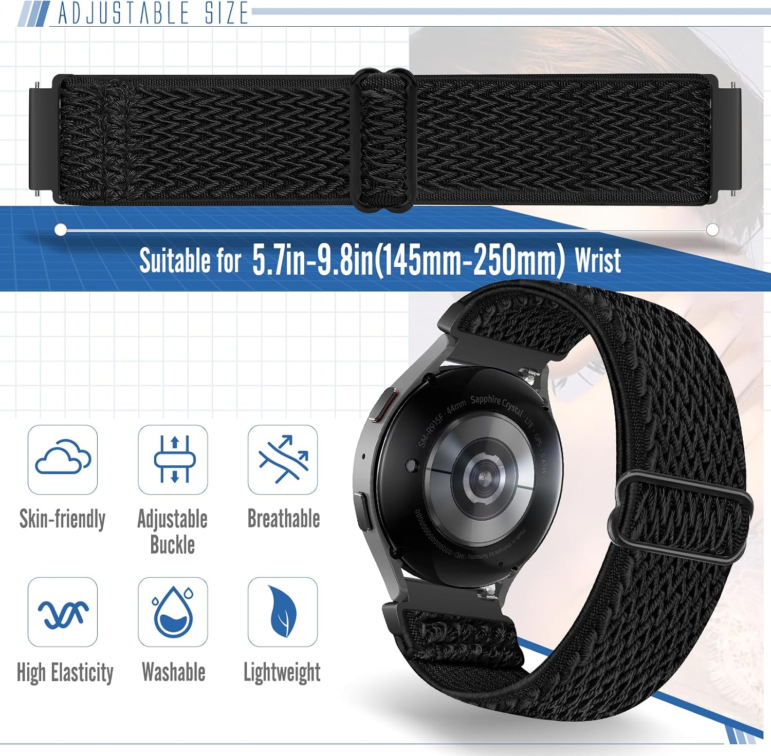 Thumbnail 3 de Yunshare Quick Release Watch Strap 18–24mm