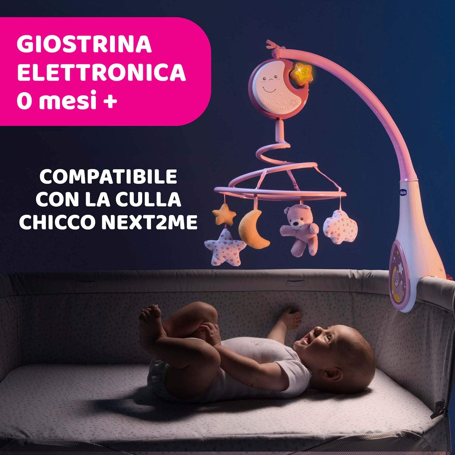 Detalle 2 de Chicco Next2Dreams Giostrina 3in1 rosa