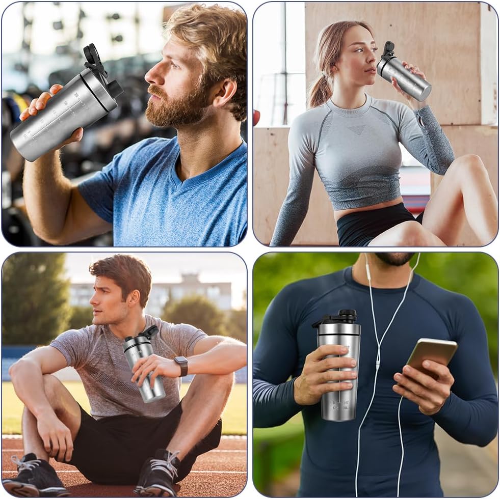 Thumbnail 6 de Alaoo Protéine Shaker 2 pièces 500 ml (Wave) noir et vert : bouteille shaker PP sans BPA pour mélanges homogènes