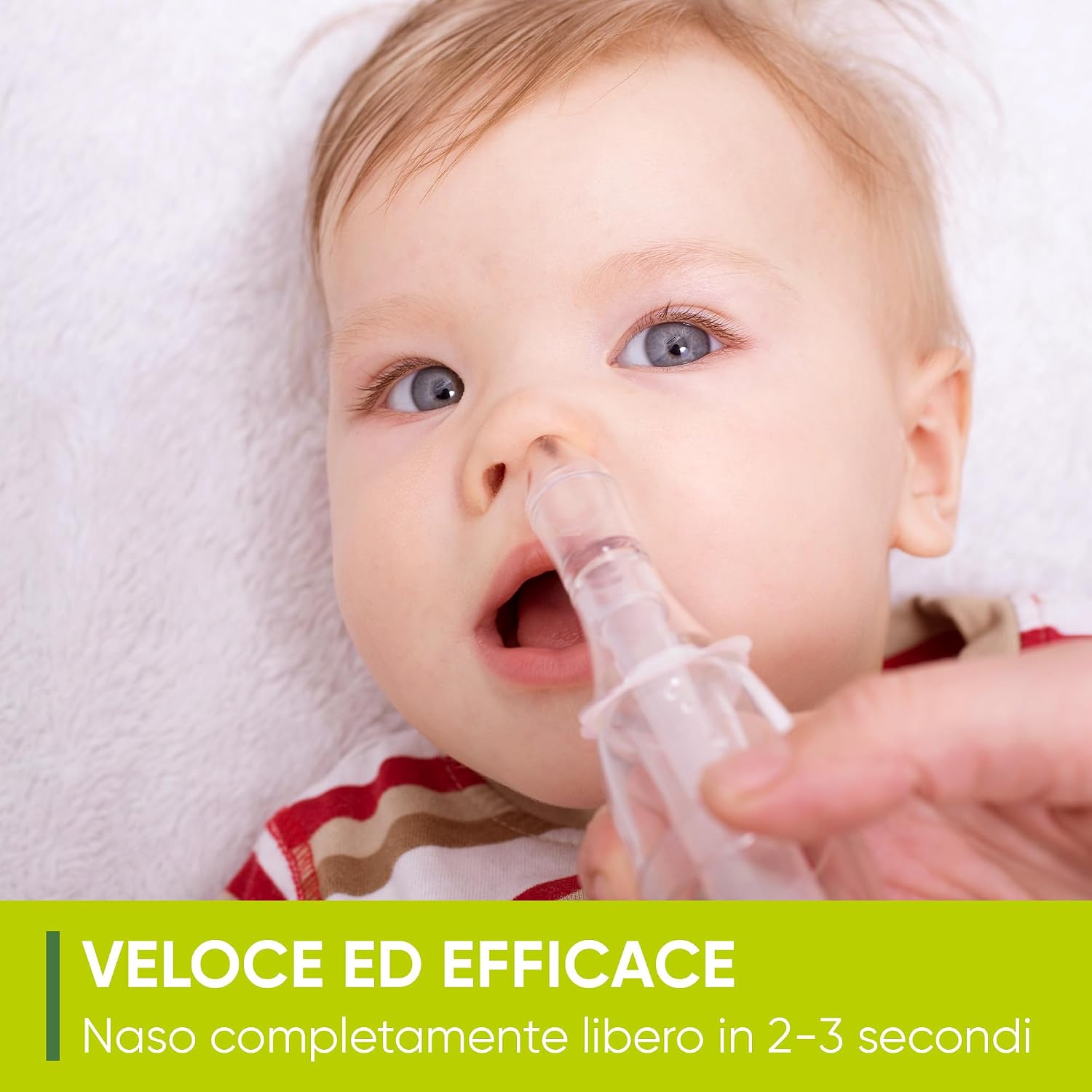 Detalle de Airmed’s Vac. aspiratore nasale neonato con 2 testine e spazzola, clinicamente testato