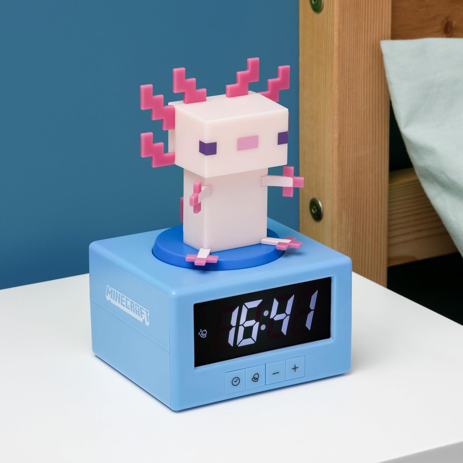 Thumbnail 3 de Paladone Minecraft Axolotl Sveglia Digitale con Luce Notturna – Licenza Ufficiale Minecraft